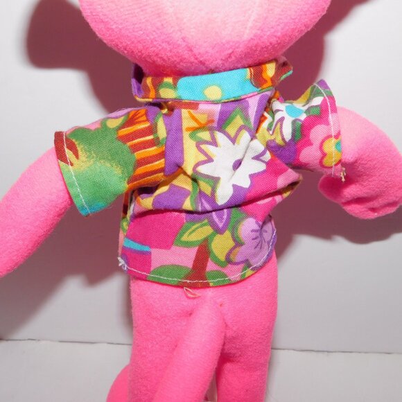 VTG 1993 ACE Novelty 11" Plush Pink Panther Doll wearing Hawaiian Shirt - Picture 7 of 7